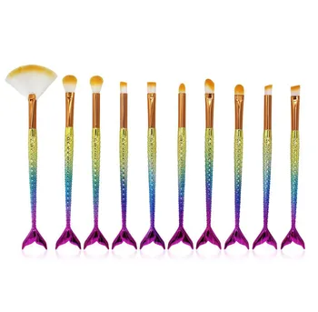 

10 PCS Make Up Foundation Brush Eyebrow Eyeliner Blush Cosmetic Concealer Brushes Eyeliner Brush Applicator Tool Makeup #0930