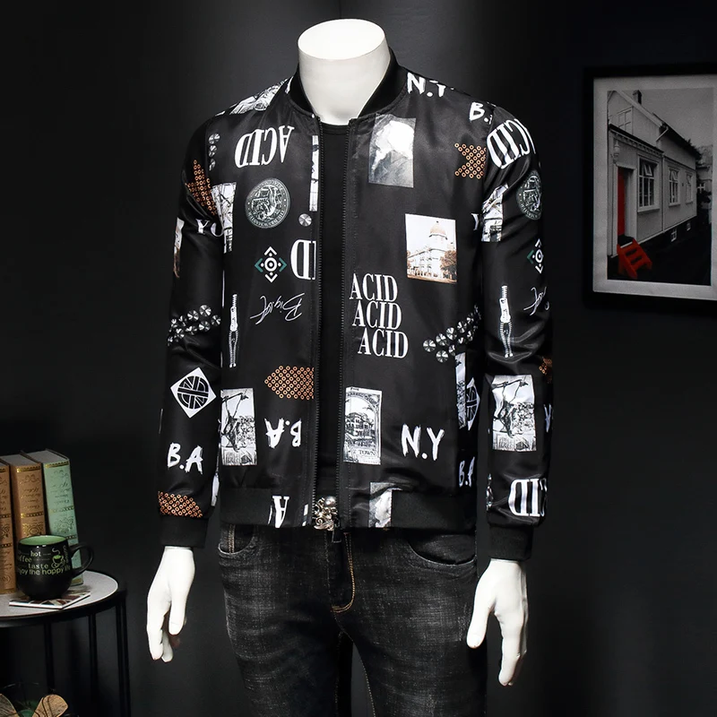 

Streetwear Club Outfit Men Jacket Coat Bomber Jacket Plus Size 5xl Floral Jacket 2020 Spring Autumn Men Jacket Vintage Jacket