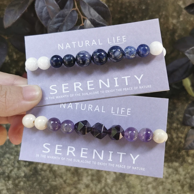 Neovivi браслет с надписью Serenity желаемой картой женский и мужской круглыми бусинами