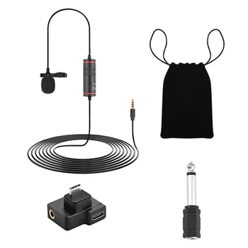 

A+3.5mm o Video Record Lapel Microphone for Phone Android Mac Vlog Mic for OSMO ACTION Camera Camcorder Recorder