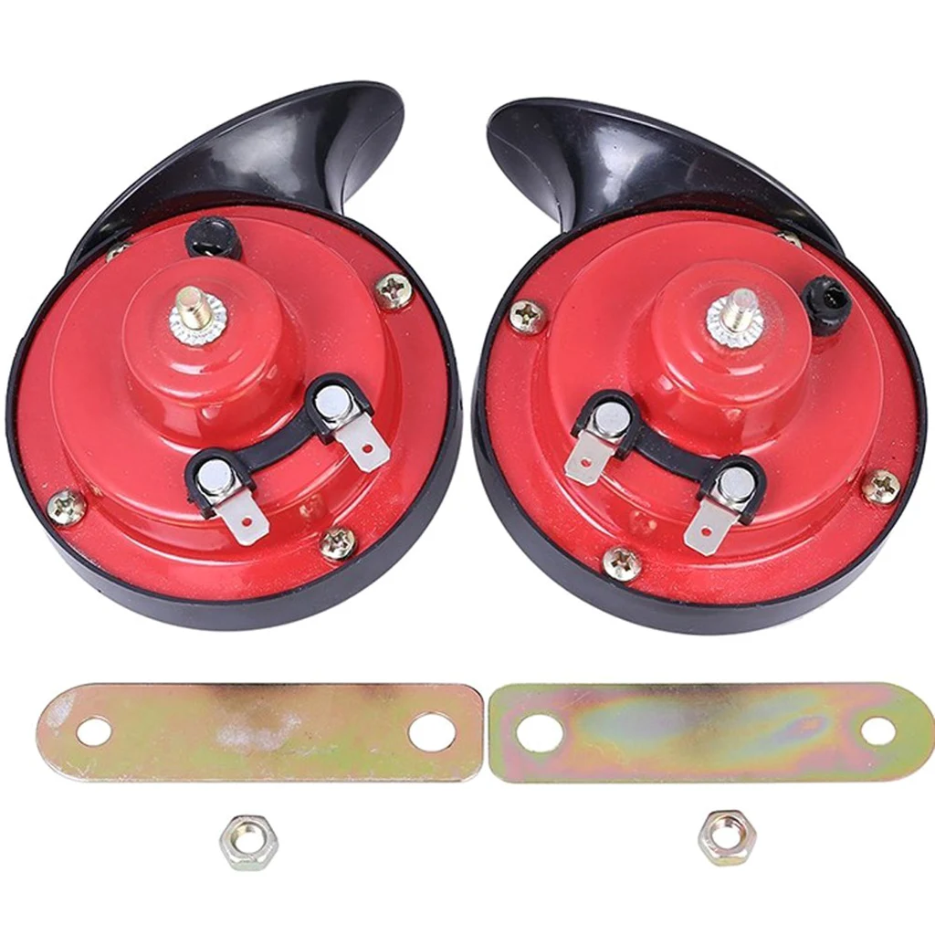 Motor Bike Air Horn Black&Red 120dB 12 Volt Motorcycle Loud Level Repair