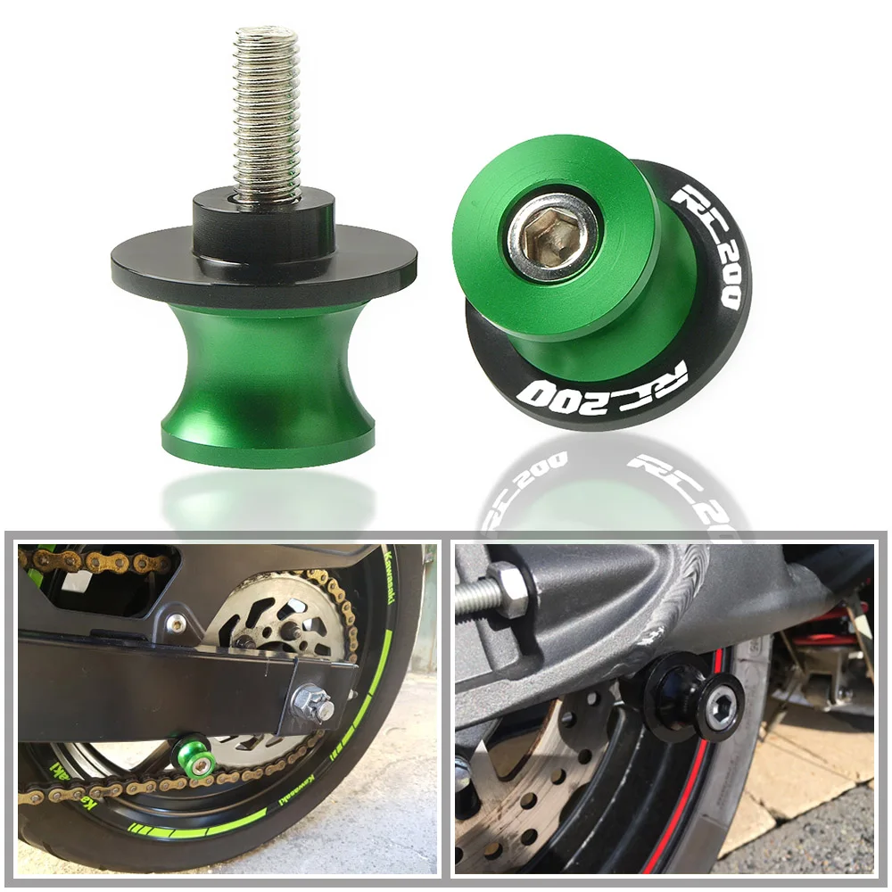

Motorcycle accessories parts For KTM RC 200 2014 2015 10MM CNC aluminum Swingarm Spool Sliders swing Spools Sliders
