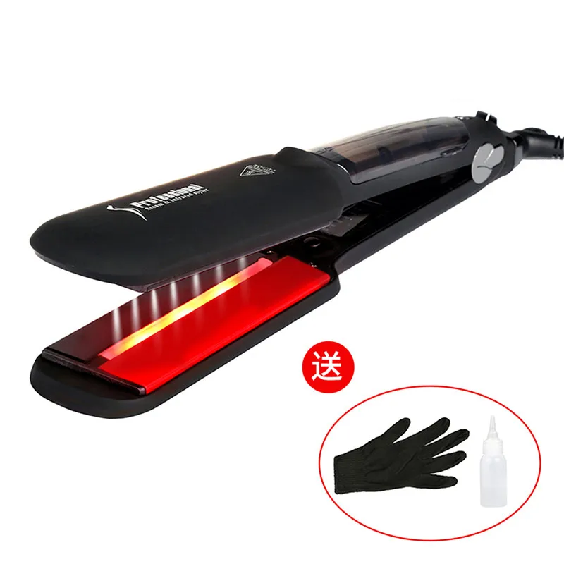 

Hair Straightener Curler Hair Flat Iron Vapor Infrared Heating Flat Iron Steampod 2 Inch Professional Corrugation Straightening