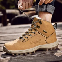 Для мужчин s прогулочная обувь Мужские зимние сапоги Спорт на открытом воздухе обувь, хлопковая ткань Размер 40-48 мужские кроссовки Для мужчин охота зимние сапоги обувь