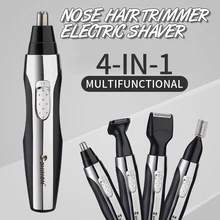 4-в-1 мини Перезаряжаемые Машинка для удаления волос в носу для Для мужчин Электрический триммер для носа волос тример уха Уход за кожей лица бровей Триммер для носа триммер для волос триммер для носа Беспроводной