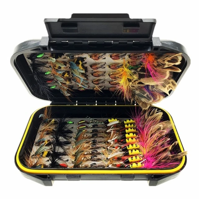 70pcs Premium Fly Fishing Flies Kit 120 Assorted Trout And Bass Flies With  Waterproof Fly Box Includes Dry, Wet, Nymphs, Worms, And Streamers Pe, Fly  Fishing Gear For Beginners