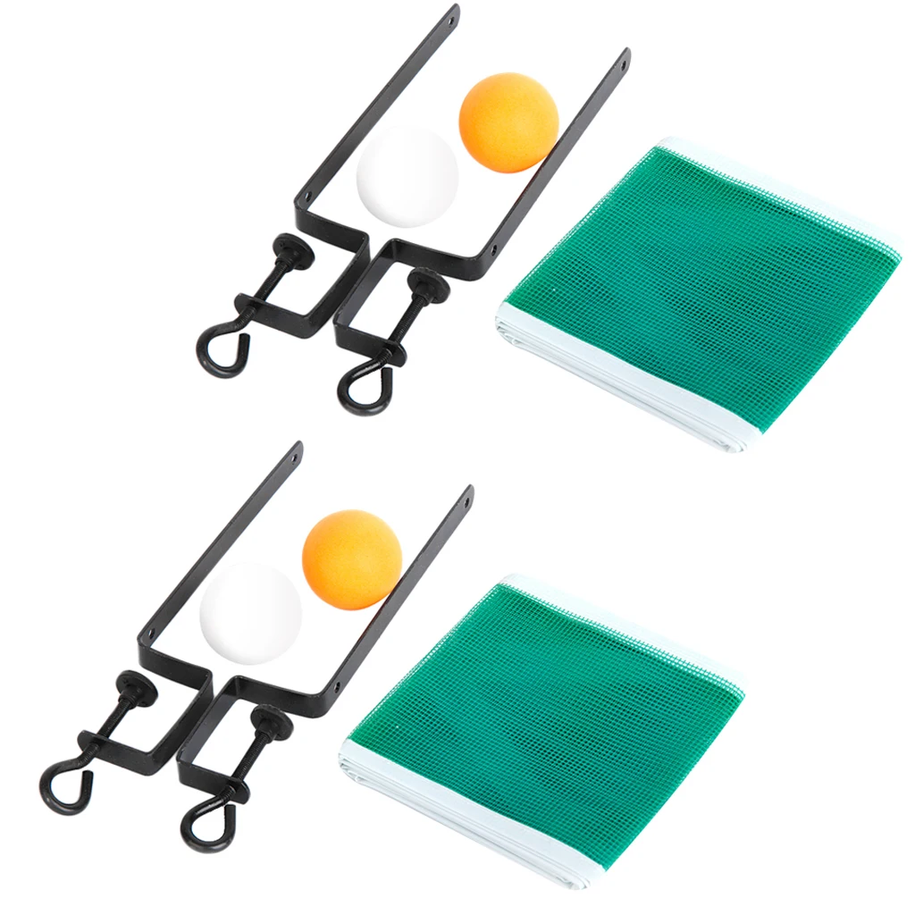 2Sets Table Tennis Chinese Ping Pong Suit 2 Balls With Net/Bracket