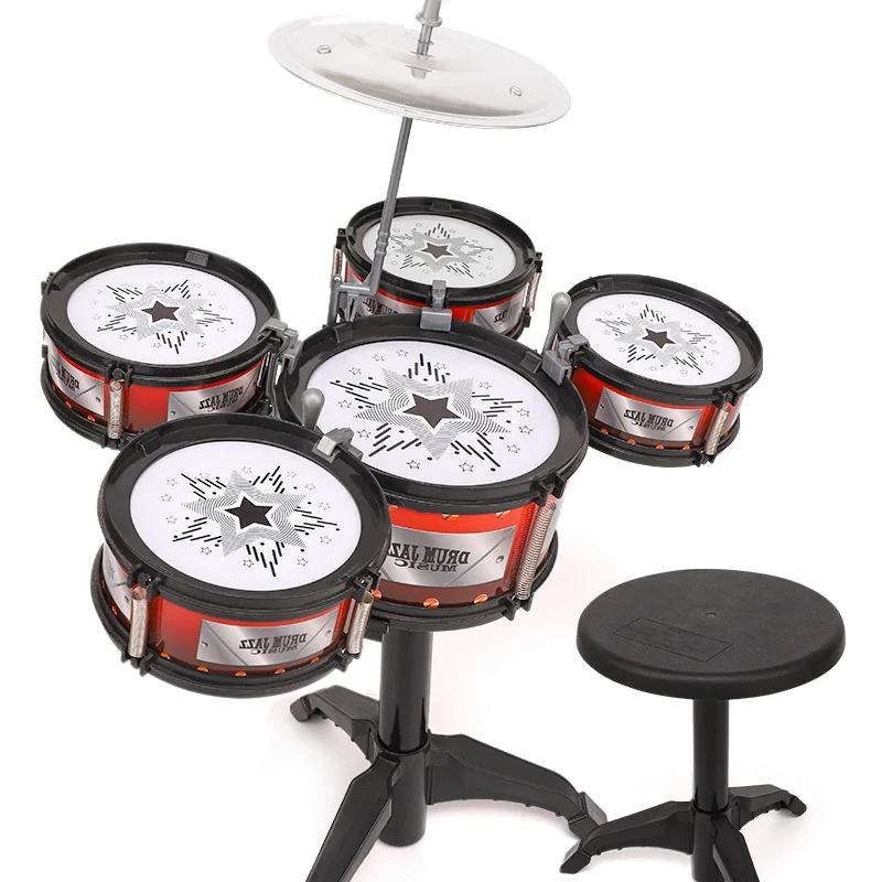 Wireless Instrument Toys for Girls Boy Baby Classical Jazz Drum Kit Children Musical Birthday Present Kids Party Song | - Цена: 