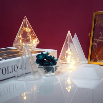 

1pcs DIY Cutting Shape Diamond Storage Box Mold Epoxy Resin Molds For Jewelry Transparent Silicone Mould Resin Decorative Craft