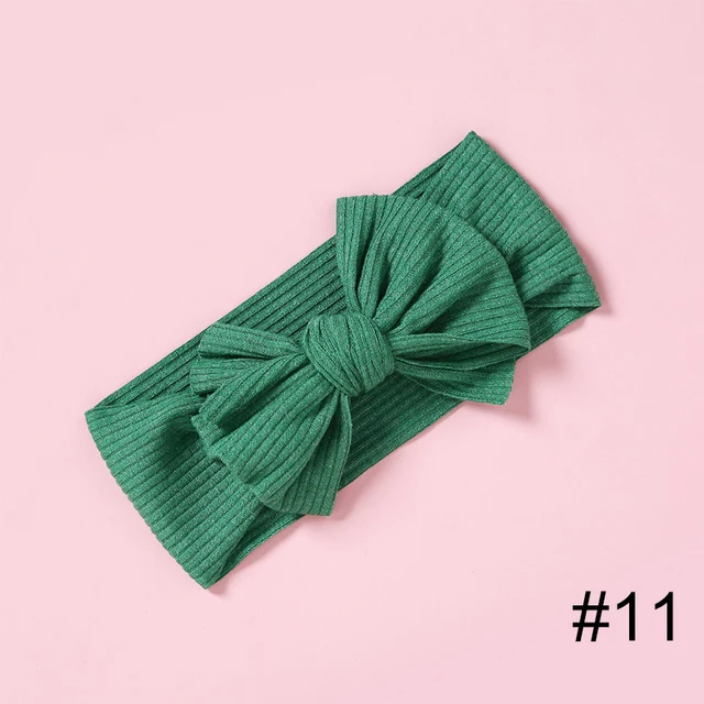 1pcs Solid Color Bowknot Baby Headband Elastic Turban Hairband Baby Girl Headbands Hair bands for Baby Girls Hair accessories 11