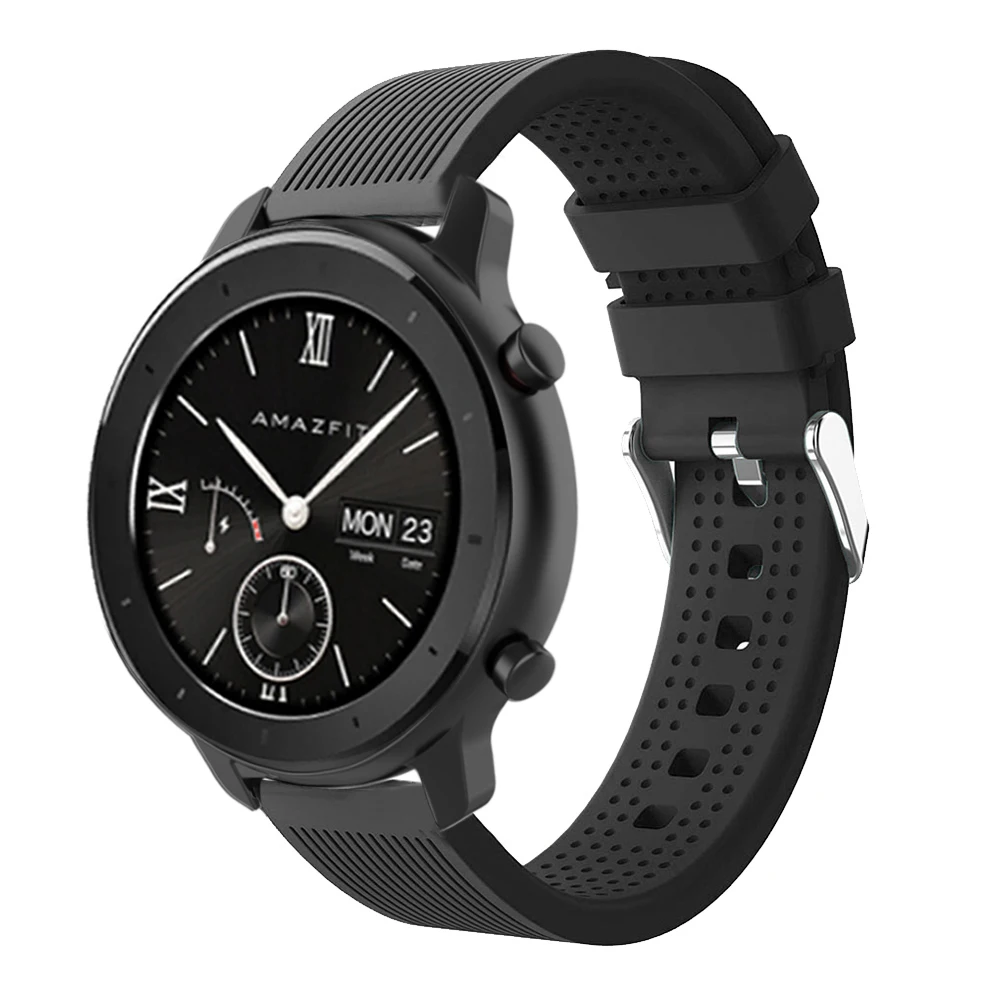 20 мм силиконовый ремешок для Huami Amazfit Bip Bit GTR 42 мм/samsung gear S2 Sport Galaxy Watch/для huawei Watch GT/GT2 band