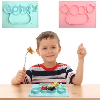 

Ephex Durable One Piece Feeding Infant Bowl Safe 2 Colors Cartoon Minimat Cute Environmentally Friendly Material Suction Cup