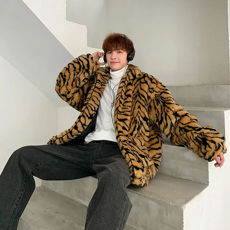 tiger fur coat mens