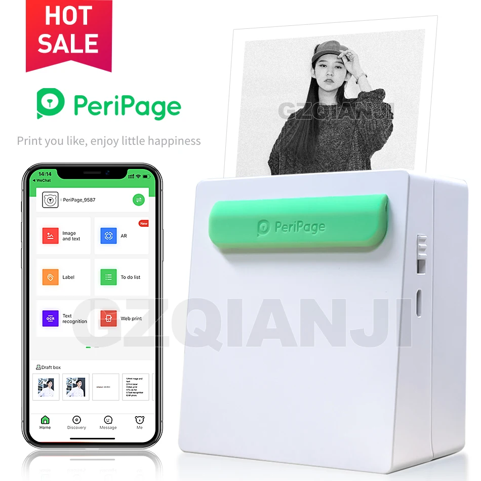 Карманный фототермальный принтер бесплатный мини карманный чековый Appp 58 мм для