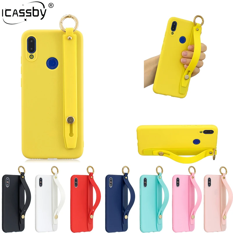 

Candy Wrist Strap Hand Band Silicon Case For Redmi 4X 5A 6 6A 7 Go 6 Pro S2 5 Plus 6X Note 4X 5 6 7 K20 Pro 7A Stand Ring Cover