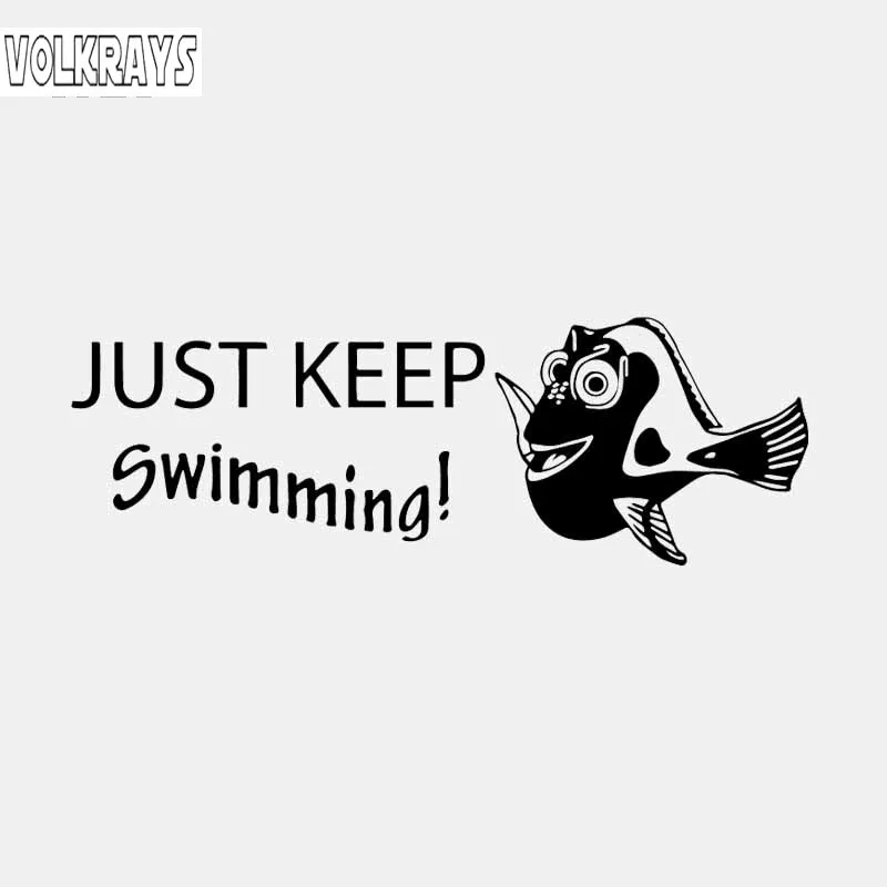 Download Volkrays Funny Car Sticker Finding Nemo Dory Just Keep Swimming Fish Accessories Reflective Vinyl Decal Black Silver 5cm 17cm Car Stickers Aliexpress