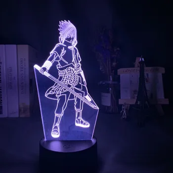 

Uchiha Sasuke Figure3d Led Night Light Color Changing Nightlight for Kids Bedroom Decor Touch Sensor Table Lamp Naruto Gift