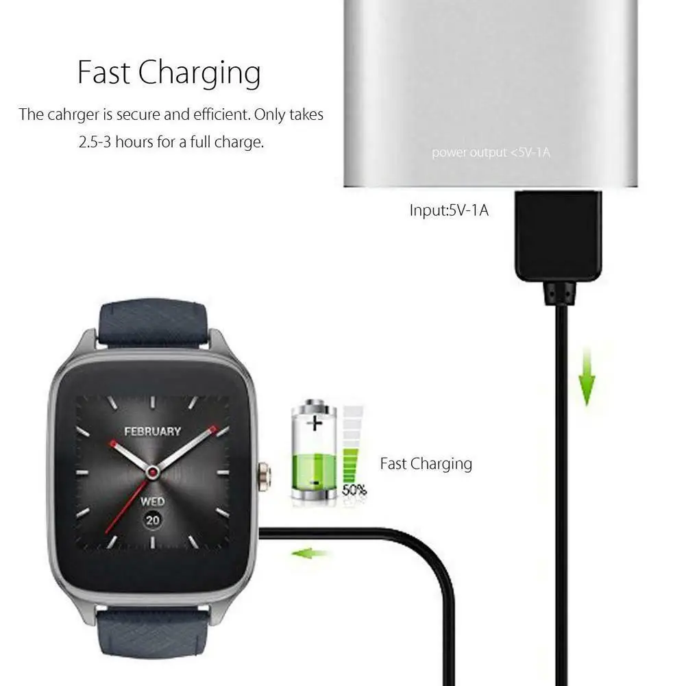 1 м 3 фута USB Магнитный Быстрый зарядный кабель зарядное устройство для ASUS ZenWatch 2 Смарт часы Smartwatch спортивные часы аксессуары