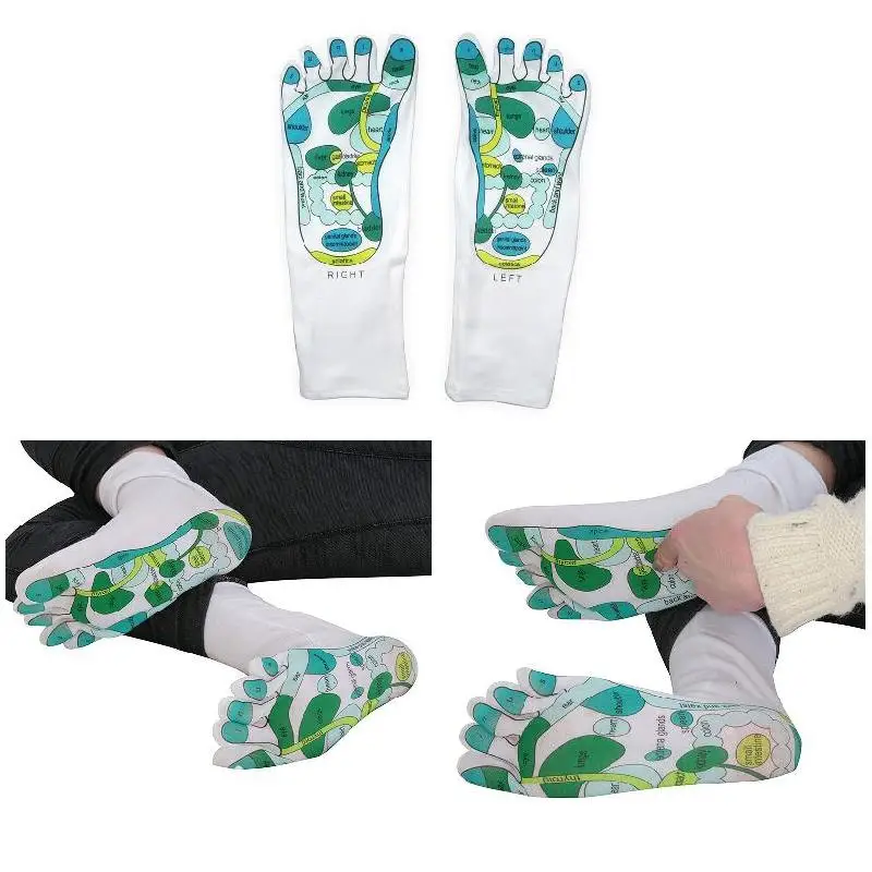 

Reflexology Socks Single Toe Design Far East Healing Principles Sock C55