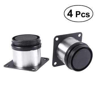 

4pcs Stainless Steel Kitchen Adjustable Feet Round Furniture Legs