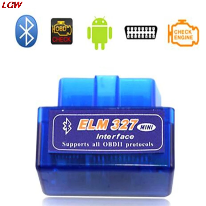 

Mini Elm327 Bluetooth OBD2 V2.1 OBD 2 Car Diagnostic-Tool Scanner Elm327 OBDII Adapter Auto Diagnostic Tool Car code Reader