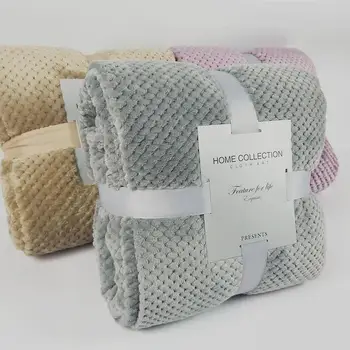 

50 Super Soft Blanket Flannel Aircraft Sofa Office Children Blanket Towel Travel Fleece Mesh Portable Car Travel Cover Blanket