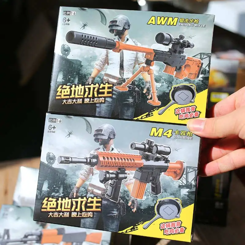1:6 AK47 шрам M14 M16 AWP винтовка пластиковый пистолет в сборе модель игрушки для 12