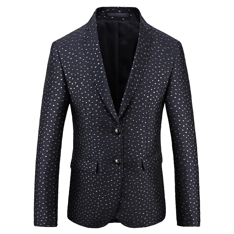 Роскошный деловой черный Жаккардовый Повседневный пиджак с цветочным узором на осень 2020, мужской пиджак большого размера 5xl 4xl