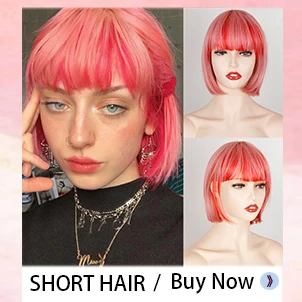 Synthetic Hair Pink and Black Wig Long Straight hair Cosplay Wig Two Tone Ombre Color Women Wigs