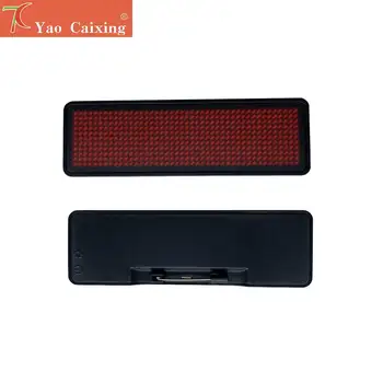 

Free shipping xxx LED name badges pocket small matrix red color display screen