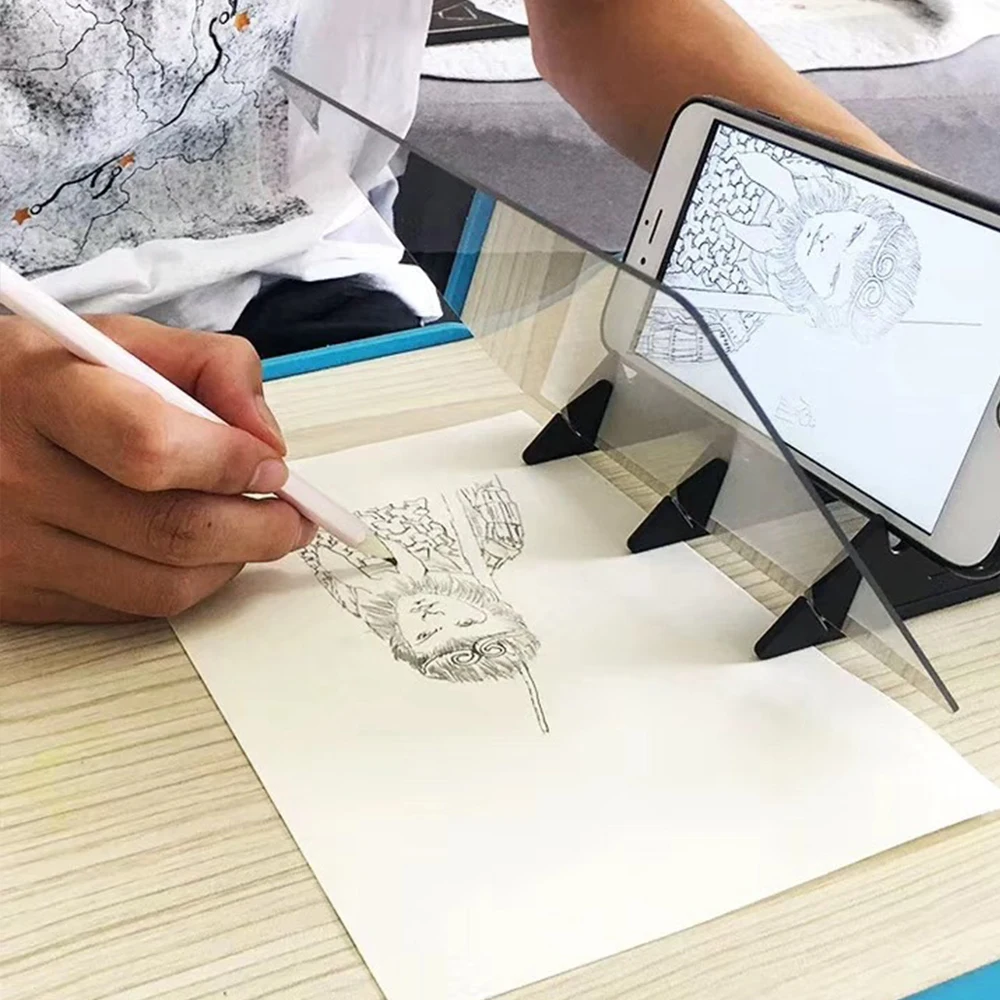 Игрушки для рисования для детей доска для рисования эскиз зеркальное отражение телефон затемнение водонепроницаемая доска для рисования эскиз художественный инструмент для копирования
