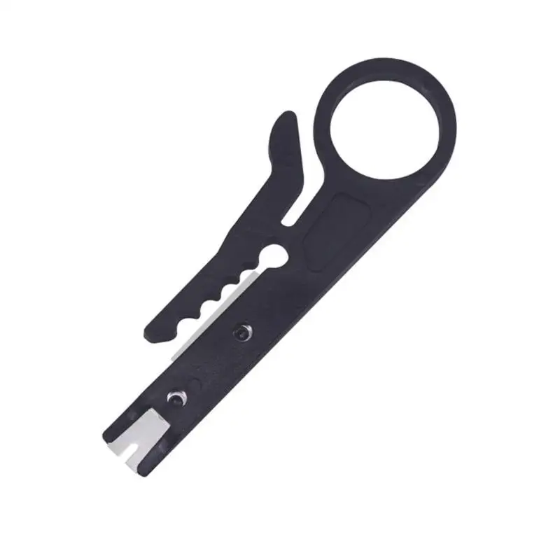 Портативный нож для зачистки проводов щипцы плоскогубцы обжимной инструмент для зачистки кабеля резак для проводов мульти инструменты для резки линии карманные принадлежности - Цвет: Черный