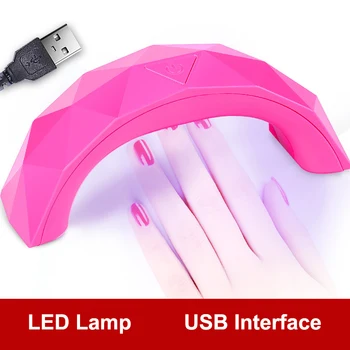 

9W Lamp For Drying Nail Polish USB Dryer Rainbow Manicure Nail Gel Lamp Mini Dryers Nail Tools Lamp for Nails DIY UV Lamp