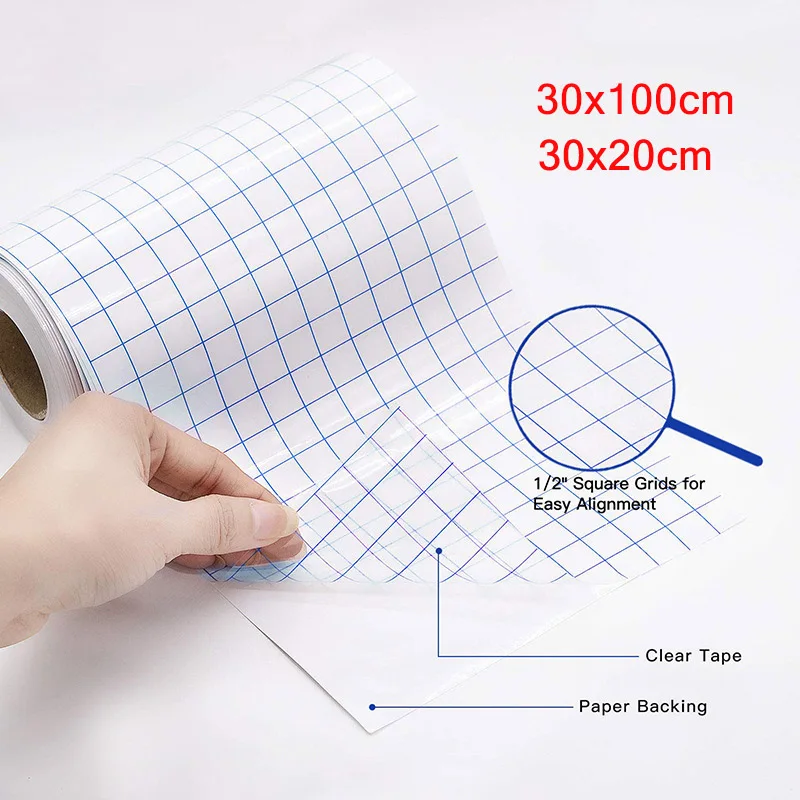 Vinyl Transfer Tape Roll 12'' x 60'' Craft Application Paper Adhesive Vinyl  For Decals Signs Windows Stickers - AliExpress