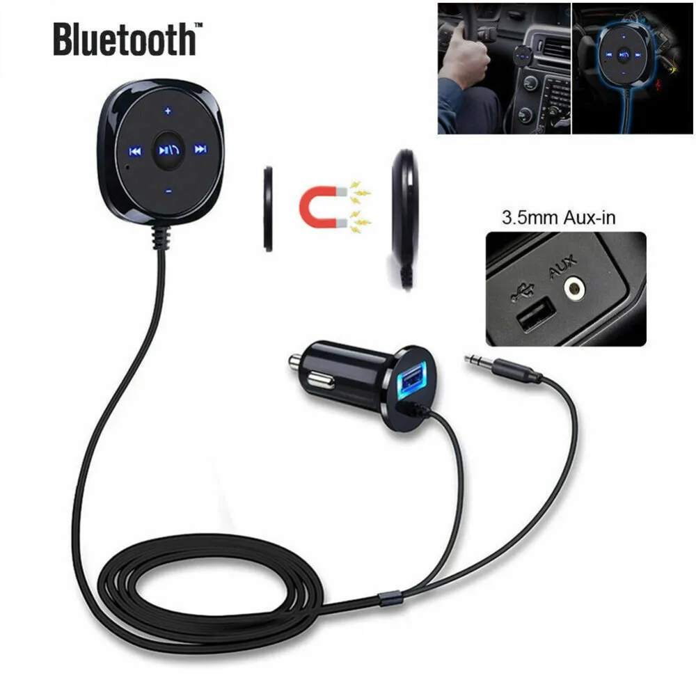 TOSPRA 3,5 мм AUX Автомобильный Bluetooth 4,2 стерео приемник беспроводной аудио динамик музыка потоковое аудио адаптер микрофон