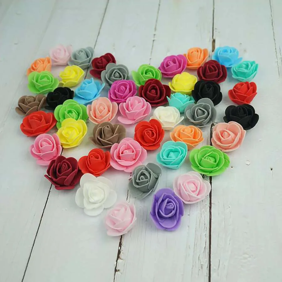 thumbnail image 1 of 10/30/50/100 piezas de flores artificiales de espuma para el hogar, accesorios de decoración para bodas, osos de espuma falsos, álbumes de recortes, decoraciones navideñas DIY, 1 of 5