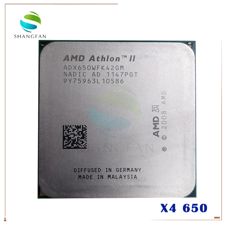Процессор AMD Athlon II X4 650 3 2 ГГц двухъядерный ЦП аналогичный процессору ADX650WFK42GM Socket AM3