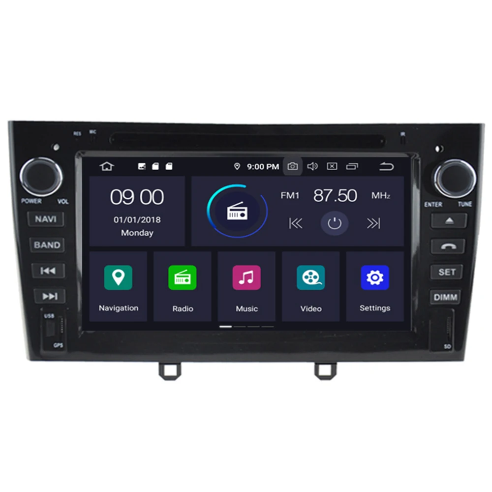 Clearance Free shipping! 4+32G Android 9.0 Car dvd radio GPS Navigation for PEUGEOT 308 2007-2013,408 2011-2014 Multimedia player WIFI RDS 2
