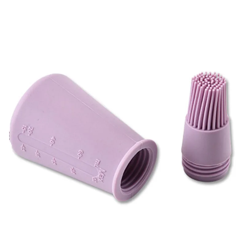 Oil Brush Silicone Basting Brush Silicone Baking Bakeware Bread Cook Brushes Pastry Oil Bottle BBQ Basting Brush Tool with Brushes Scale Cooking Basting Grill