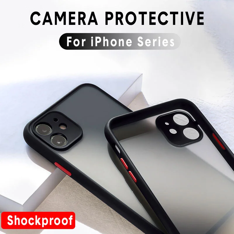 Простой матовый Ультратонкий чехол карамельного цвета для телефона iPhone 11 12 Pro Mini