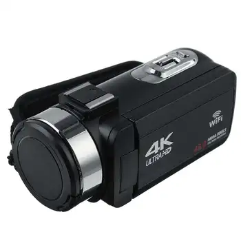 4K 울트라 HD 비디오 카메라 30MP WiFi DV 캠코더 디지털 비디오 카메라, 270 도 회전 터치 스크린 16X 디지털 줌 카메라