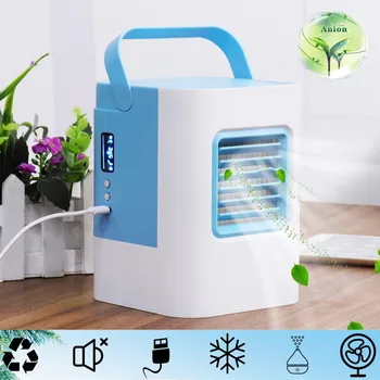 

Mini Air Conditioner Cooling Fan Mobile Portable Refrigeration Conditioner Fan Cooler Home Desktop Fan Personal USB Humidifier