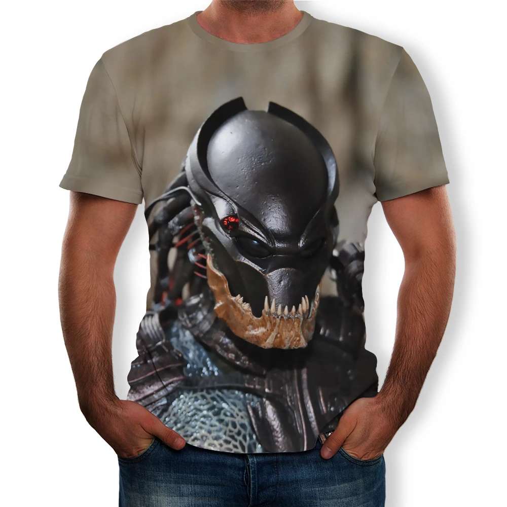 Хищник кино 3D принт короткий рукав Мужская футболка топ 2019 летняя повседневная