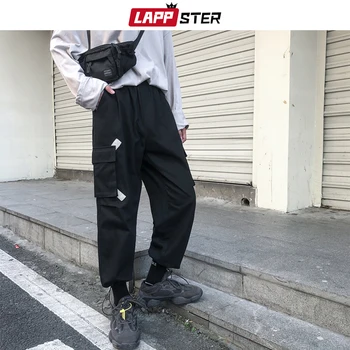

LAPPSTER Men Harajuku Cargo Pants 2020 Autumn Overalls High Waist Streetwear Baggy Sweatpants Couple Casual Korean Joggers Pants