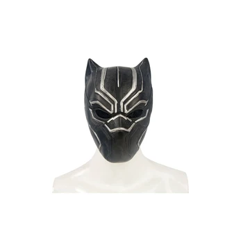

ManLuYunXiao Black Panther Cosplay Headgear latex Full Face Halloween Carnival Masquerade Party Cosplay Free Shipping