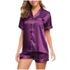 Satin Silk Pajamas for Women Summer Pyjamas Clothes 6
