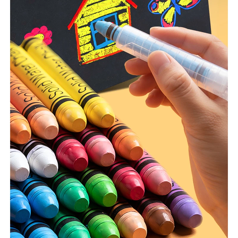 

12 Colors Dustless Chalk Non-Toxic White Chalk Water Soluble Home Office House Blackboard Wall Sticker For Kids Drawing Teacher