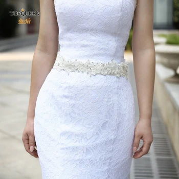 

TOPQUEEN S151 flower belt wedding belts and sashes designer belts for cheap ribbon wedding belts ball gown belt bridal sash