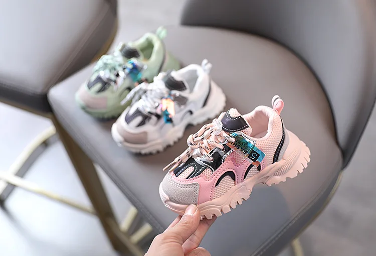 Children Sports Shoes Infant Soft-soled Toddler Shoes Fall New Girls Baby Breathable Net Sneakers Fashion Kids Shoes for Boys best leather shoes