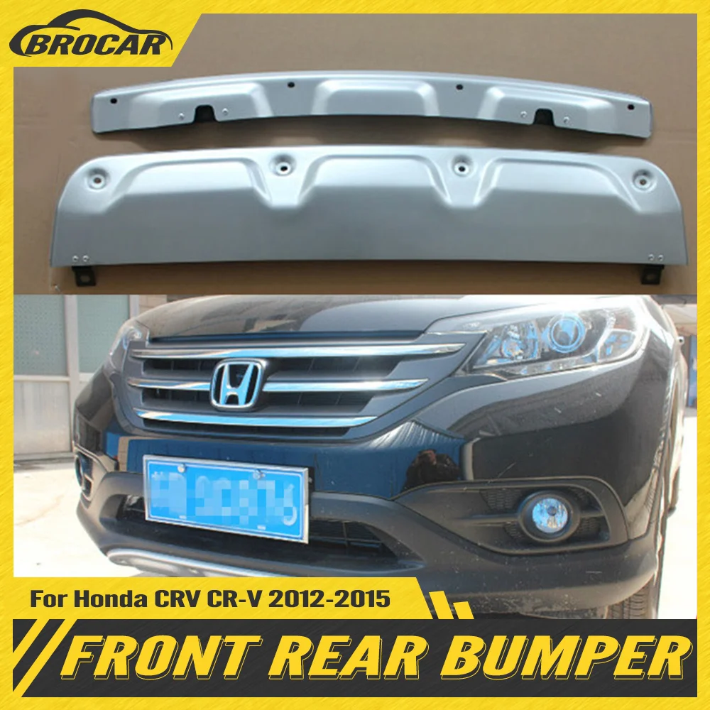 

BROCAR Fit For Honda CRV CR-V 2012 2013 2014 2015 Aluminum Alloy Front Rear Bumper Guard Protector Skid Plate Bumper Covers 2Pcs